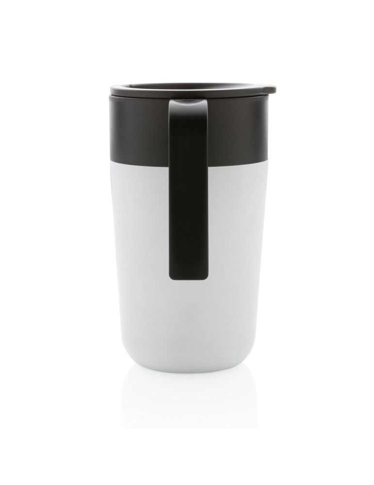 Mug inox et PP recyclé GRS 480 ml avec poignée personnalisable