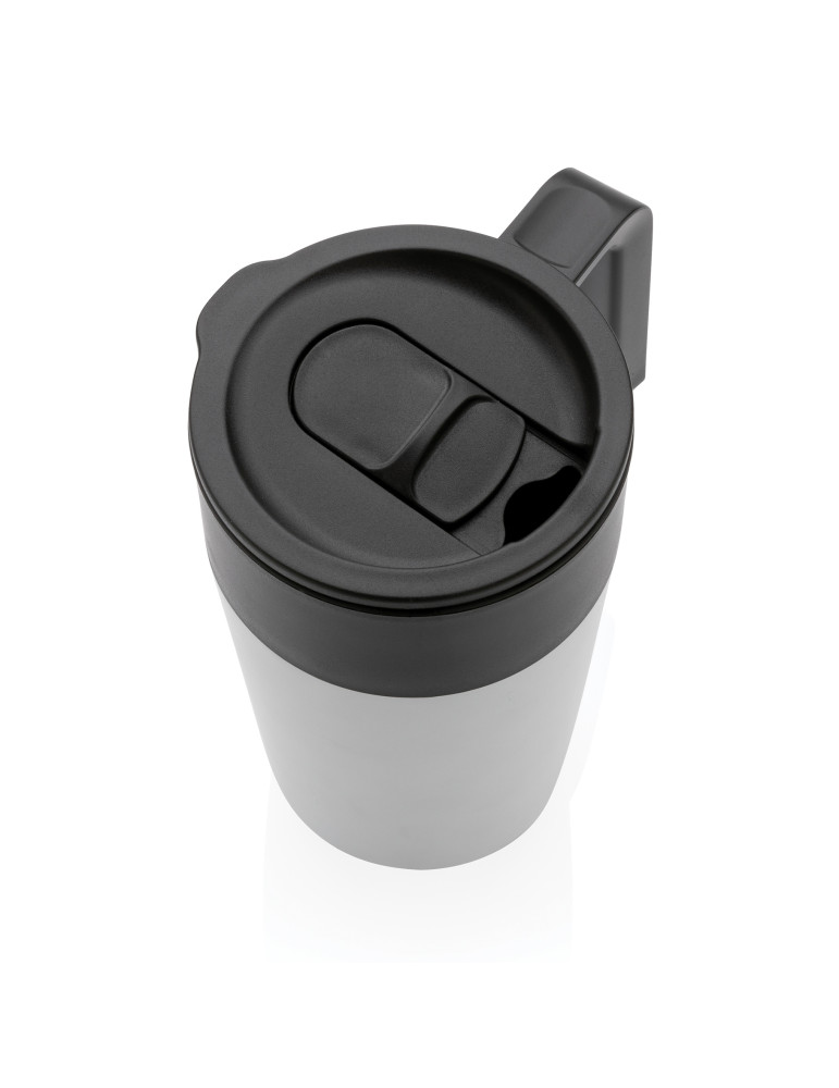 Mug inox et PP recyclé GRS 480 ml avec poignée personnalisable