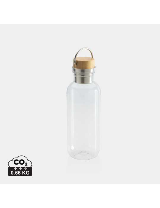 Gourde rPET RCS 680 ml à couvercle bambou personnalisable