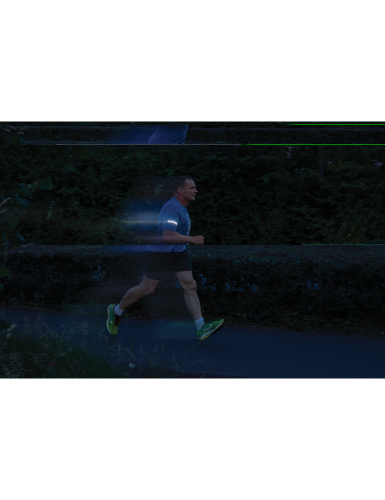 Lampe running LED rechargeable en plastique RCS Lumi Sprint personnalisable