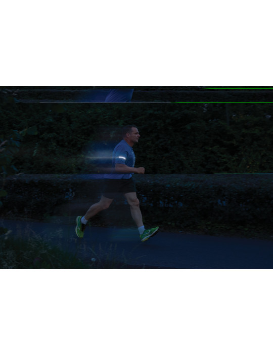 Lampe running LED rechargeable en plastique RCS Lumi Sprint personnalisable