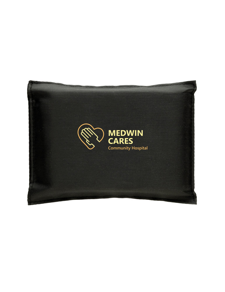 Couverture de secours dans une pochette en rPET RCS Solra personnalisable