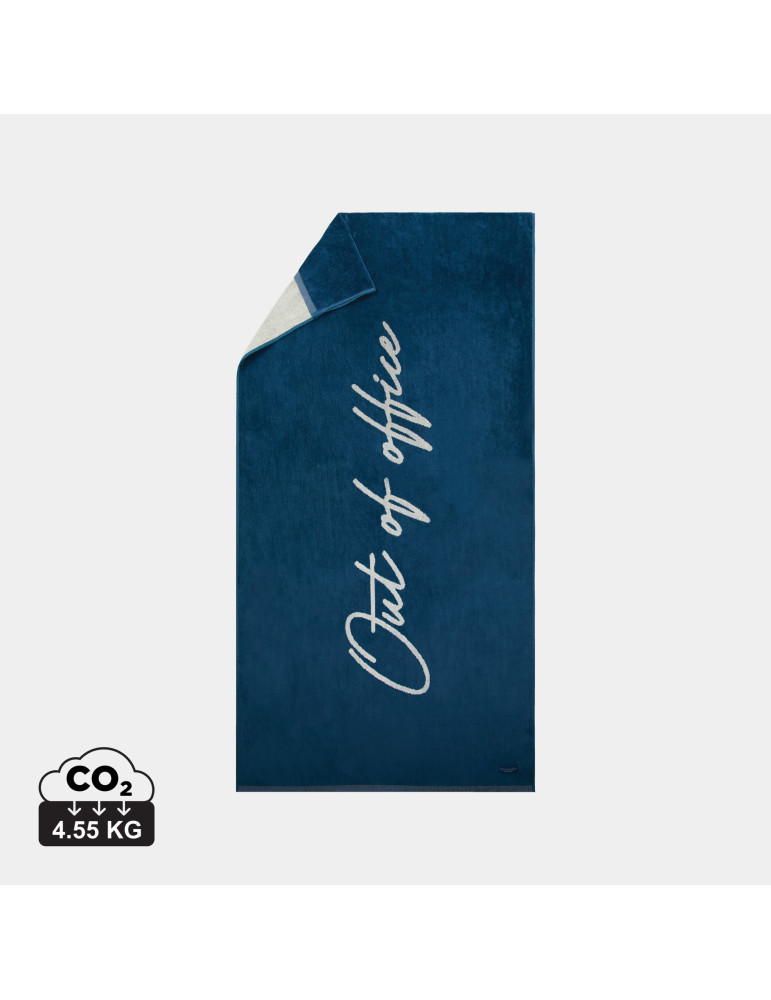 Drap de plage Vinga pour transat en coton biologique personnalisable