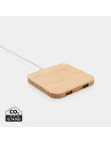 Chargeur sans fil 5W et USB en bambou personnalisable