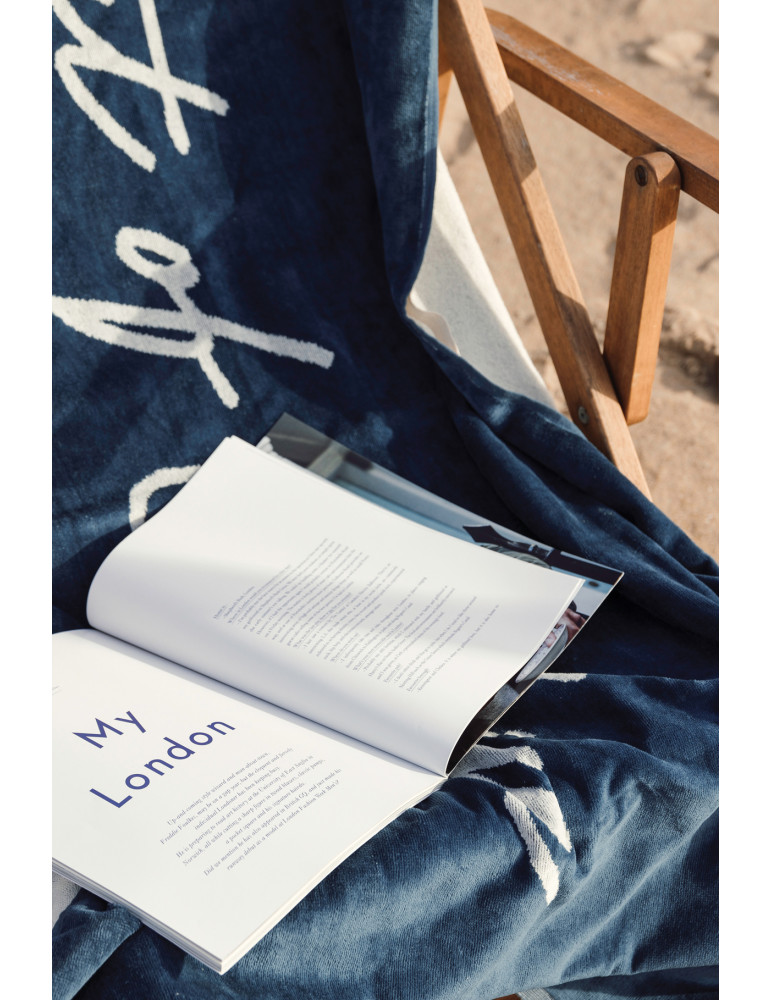 Drap de plage Vinga pour transat en coton biologique personnalisable