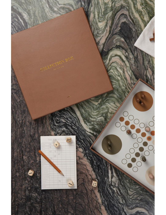 Coffret de trois jeux Vinga Coffee Yacht Ludo morpion personnalisable