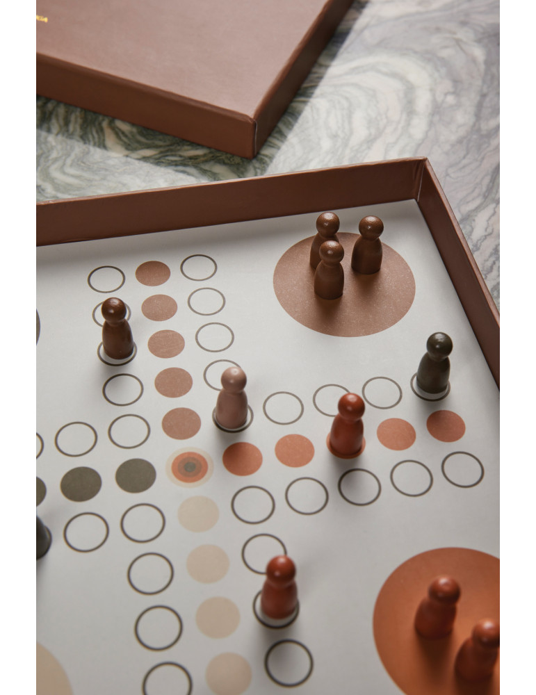 Coffret de trois jeux Vinga Coffee Yacht Ludo morpion personnalisable