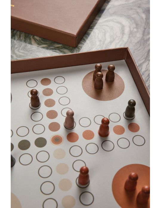Coffret de trois jeux Vinga Coffee Yacht Ludo morpion personnalisable