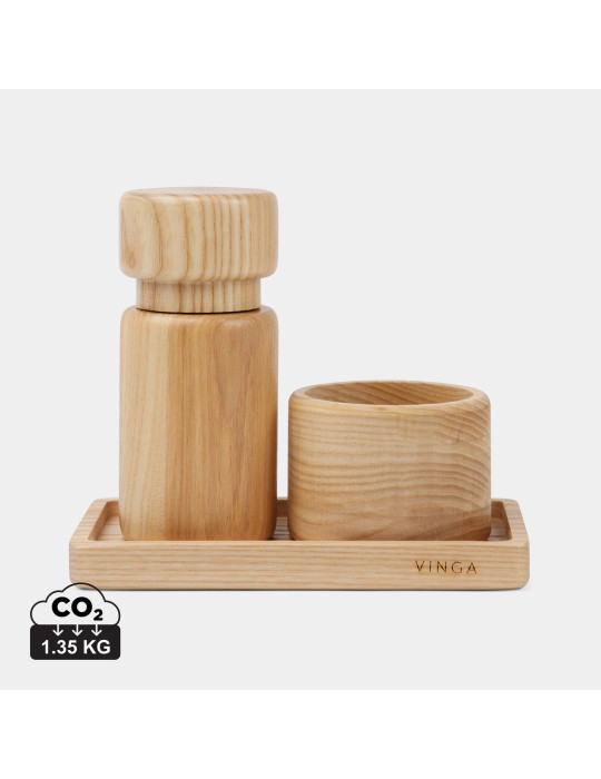 Set sel et poivre Vinga Retro en frêne FSC personnalisable