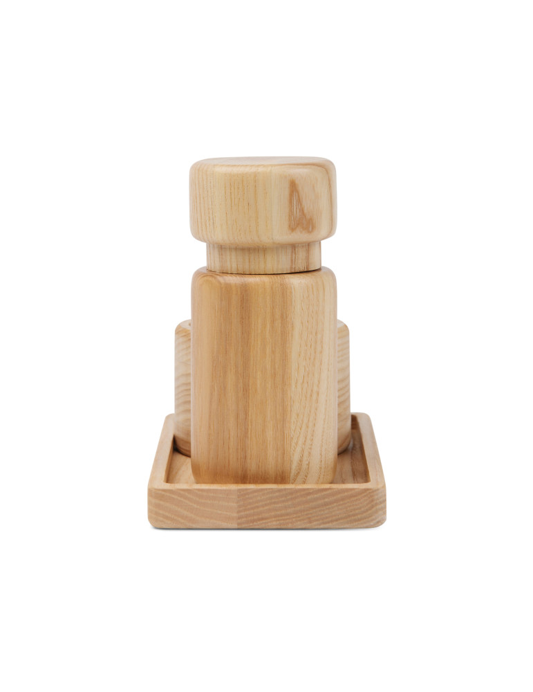 Set sel et poivre Vinga Retro en frêne FSC personnalisable