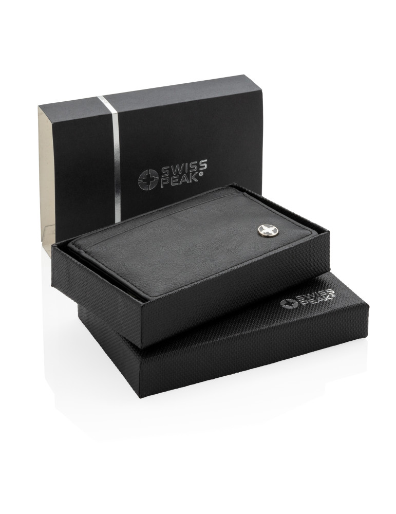 Porte-cartes Swiss Peak RFID en PU personnalisable
