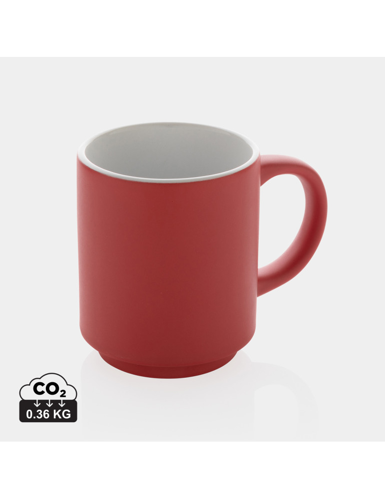 Mug empilable en céramique 180 ml personnalisable