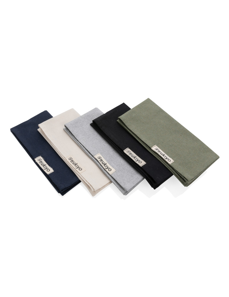 Ensemble de 4 serviettes de table Ukiyo en coton recyclé 180gr Aware personnalisable