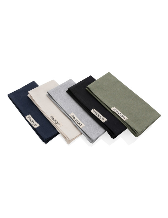 Ensemble de 4 serviettes de table Ukiyo en coton recyclé 180gr Aware personnalisable