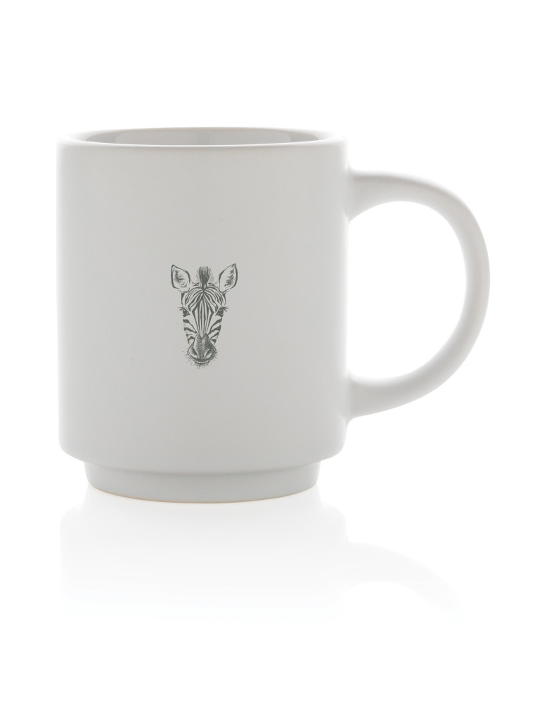 Mug empilable en céramique 180 ml personnalisable