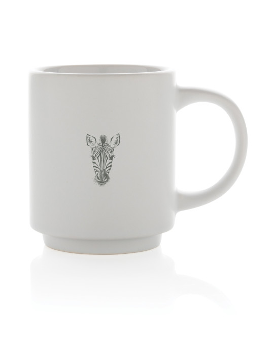 Mug empilable en céramique 180 ml personnalisable