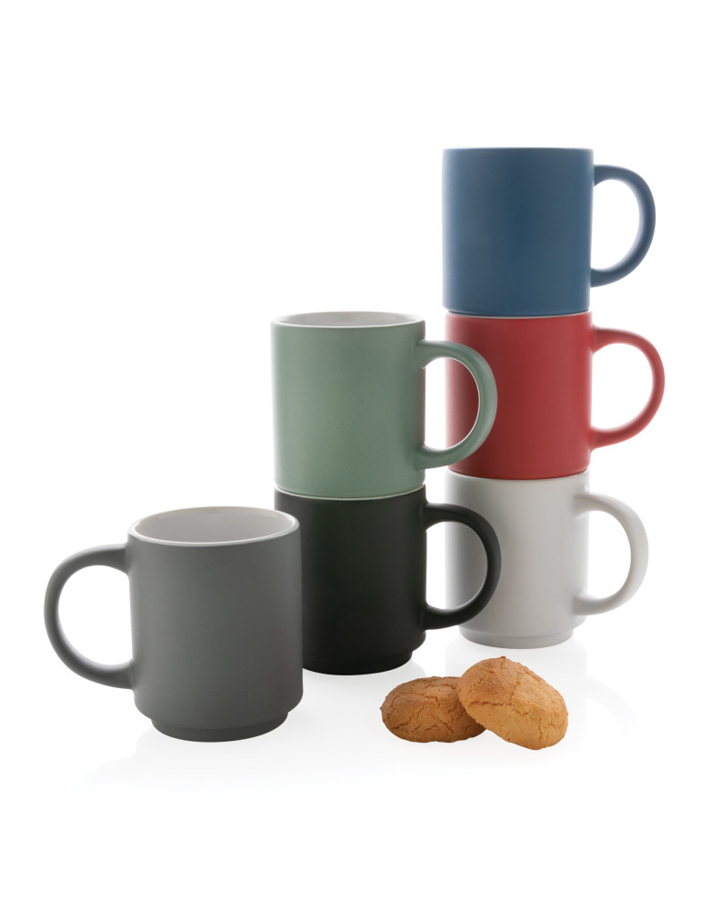 Mug empilable en céramique 180 ml personnalisable