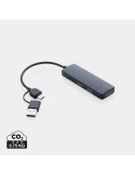 Hub avec double entrée en plastique recyclé RCS personnalisable