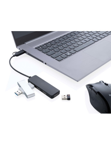 Hub avec double entrée en plastique recyclé RCS personnalisable 2
