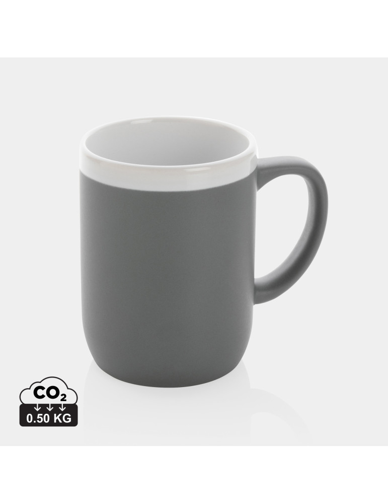Mug céramique 300 ml à rebord blanc personnalisable