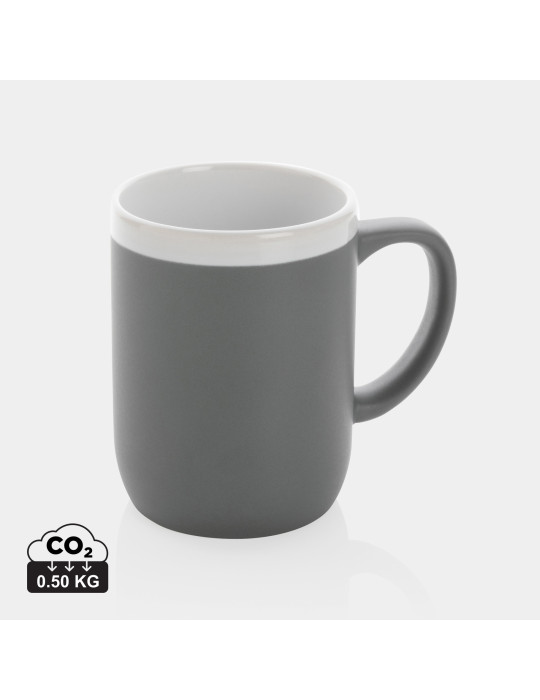 Mug céramique 300 ml à rebord blanc personnalisable