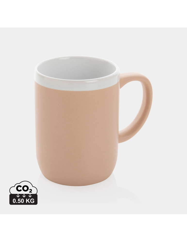 Mug céramique 300 ml à rebord blanc personnalisable