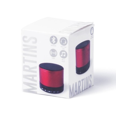 Haut-Parleur Bluetooth Économique 3W Personnalisé Martins Matières : métal Couleurs : rouge impression haute définition