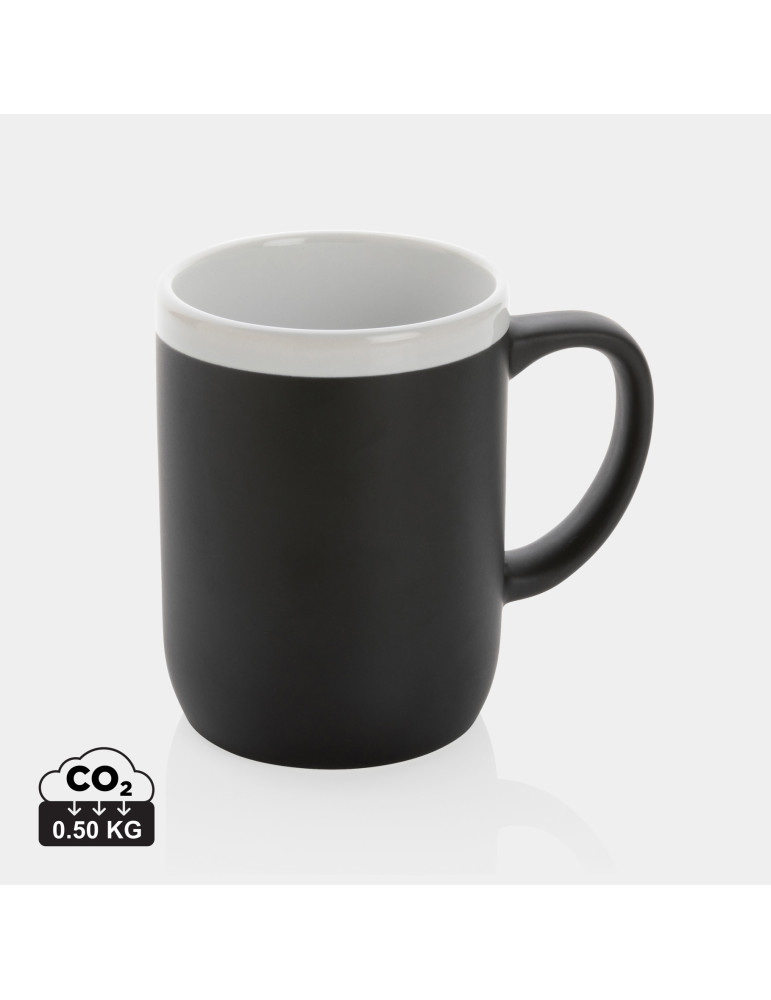 Mug céramique 300 ml à rebord blanc personnalisable