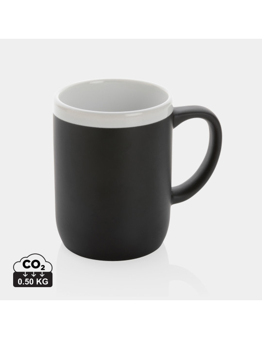 Mug céramique 300 ml à rebord blanc personnalisable