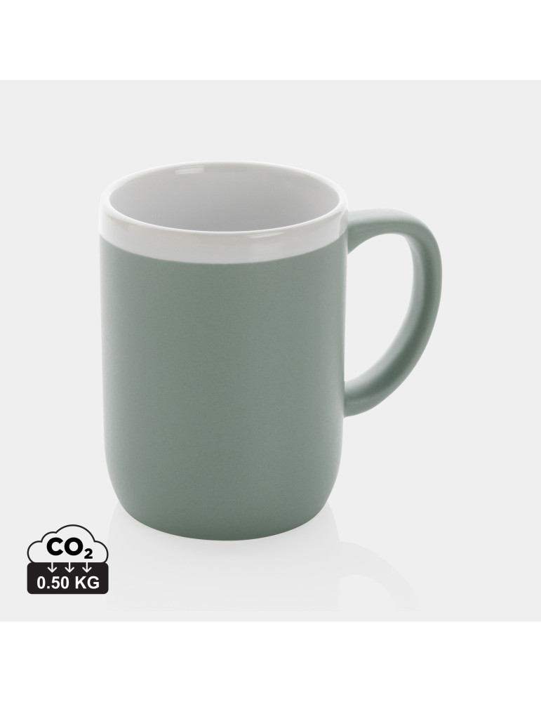 Mug céramique 300 ml à rebord blanc personnalisable