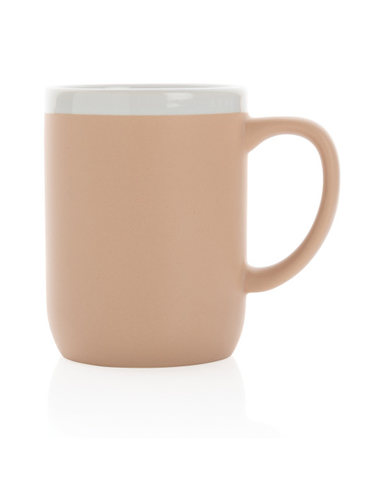 Mug céramique 300 ml à rebord blanc personnalisable