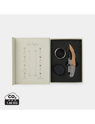 Coffret Vinga Histoire du vin trois accessoires personnalisable