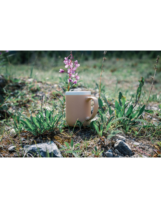 Mug céramique 300 ml à rebord blanc personnalisable