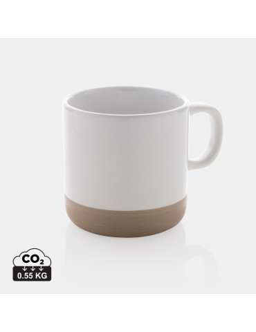 Mug en céramique émaillée à base naturelle personnalisable