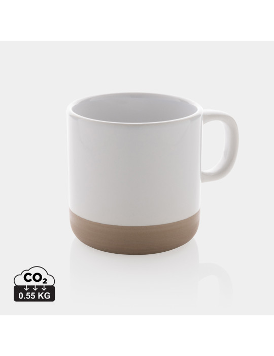 Mug en céramique émaillée à base naturelle personnalisable