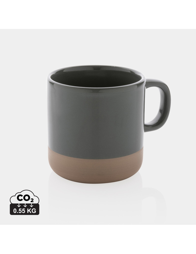 Mug en céramique émaillée à base naturelle personnalisable