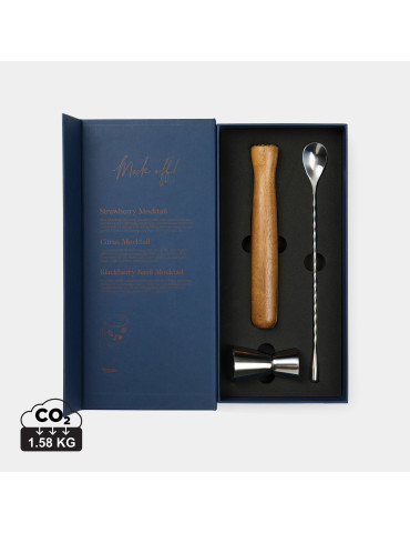 Coffret Vinga Histoire du mocktail en boîte-livre personnalisable