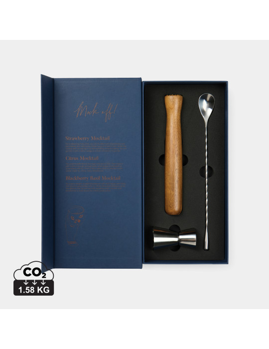 Coffret Vinga Histoire du mocktail en boîte-livre personnalisable