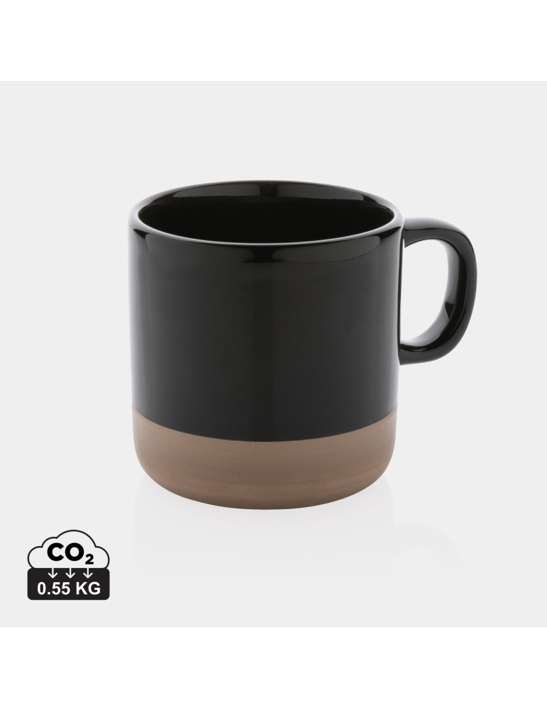 Mug en céramique émaillée à base naturelle personnalisable