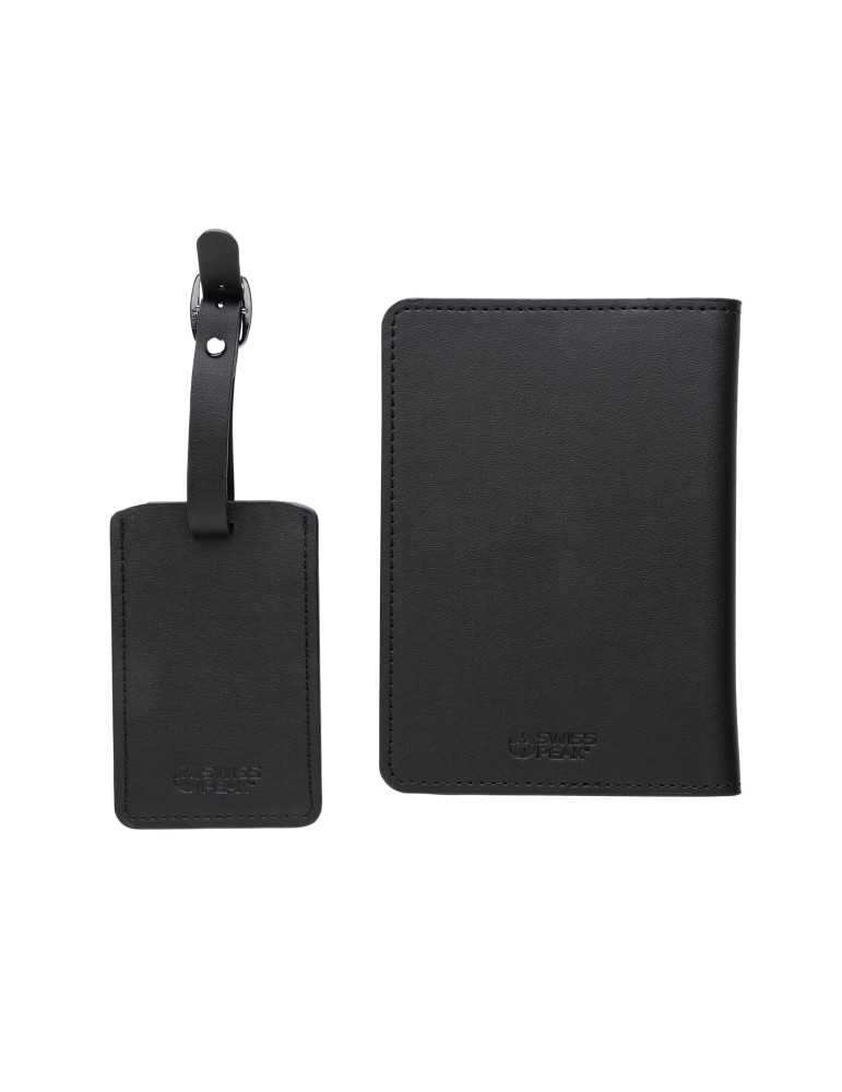 Set voyage Swiss Peak porte-passeport et étiquette personnalisable