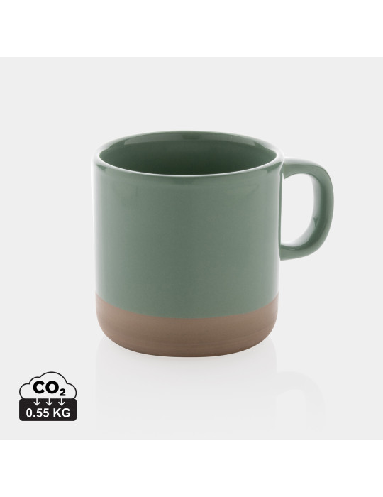 Mug en céramique émaillée à base naturelle personnalisable