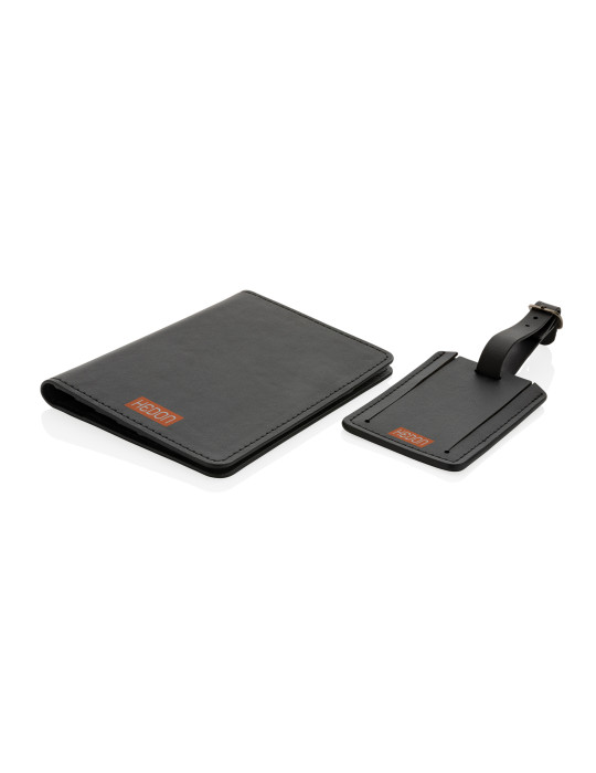 Set voyage Swiss Peak porte-passeport et étiquette personnalisable