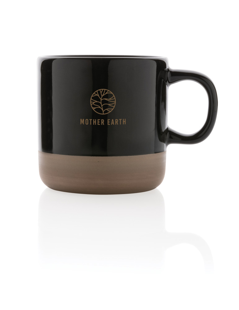 Mug en céramique émaillée à base naturelle personnalisable
