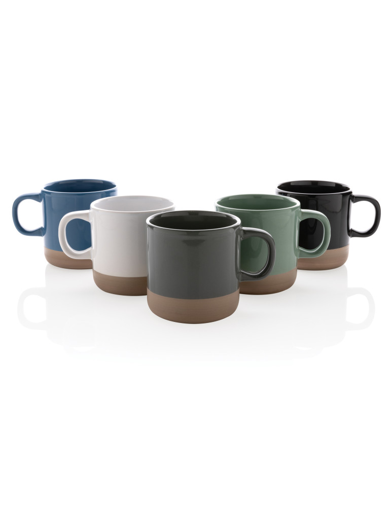 Mug en céramique émaillée à base naturelle personnalisable