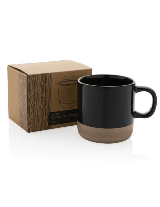 Mug en céramique émaillée à base naturelle personnalisable