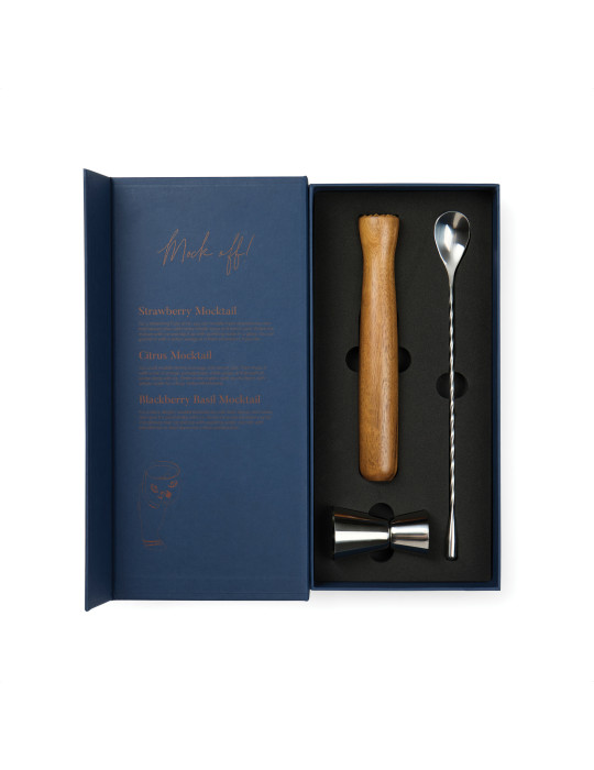 Coffret Vinga Histoire du mocktail en boîte-livre personnalisable
