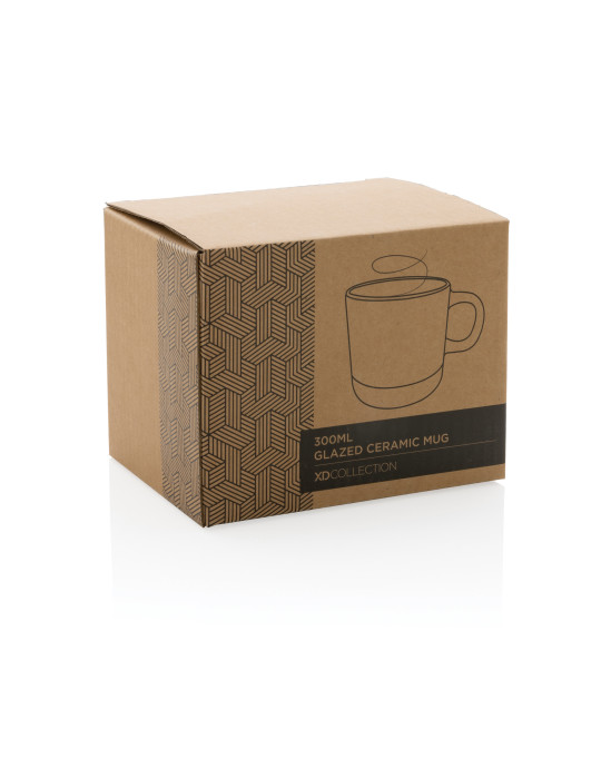 Mug en céramique émaillée à base naturelle personnalisable
