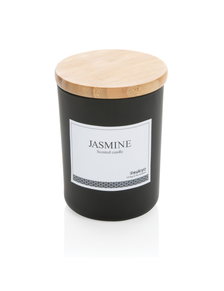 Bougie parfumée avec couvercle en bambou Ukiyo personnalisable