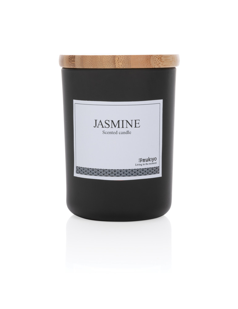 Bougie parfumée avec couvercle en bambou Ukiyo personnalisable