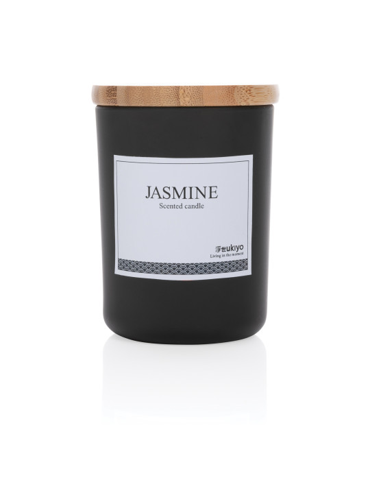 Bougie parfumée avec couvercle en bambou Ukiyo personnalisable